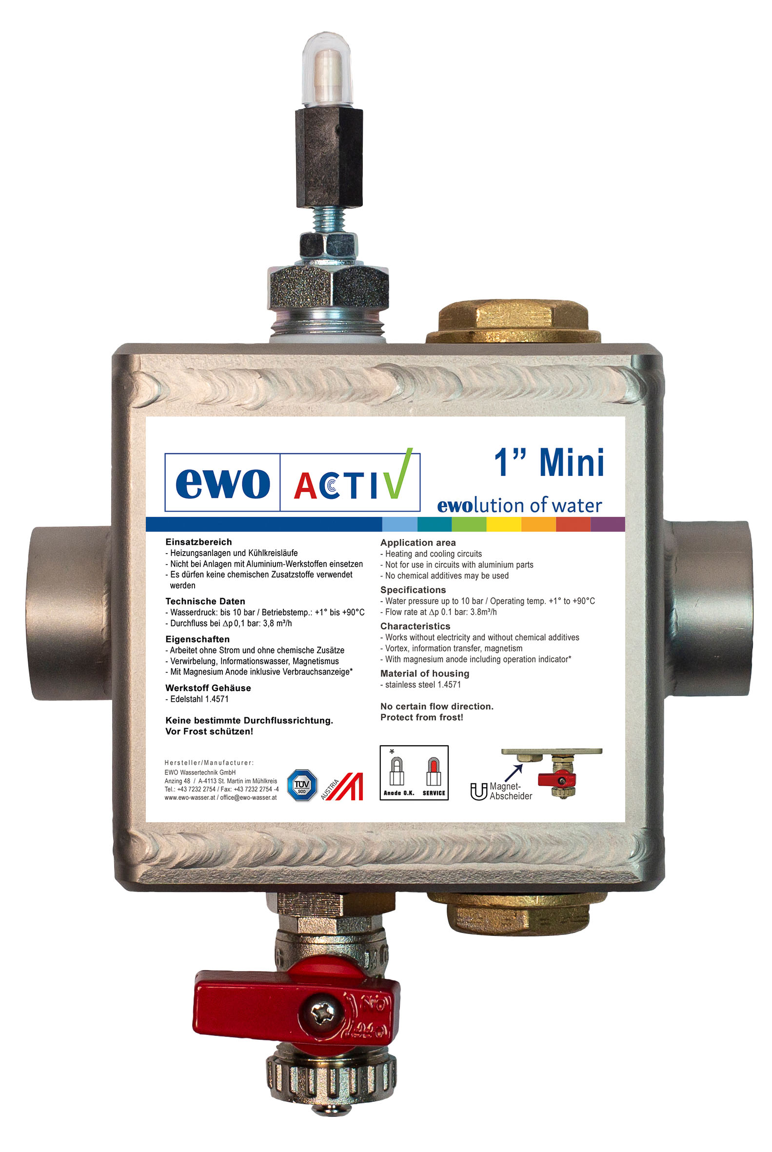 EWO ACTIV 1“ Mini Einbau- und Bedienungsanleitung